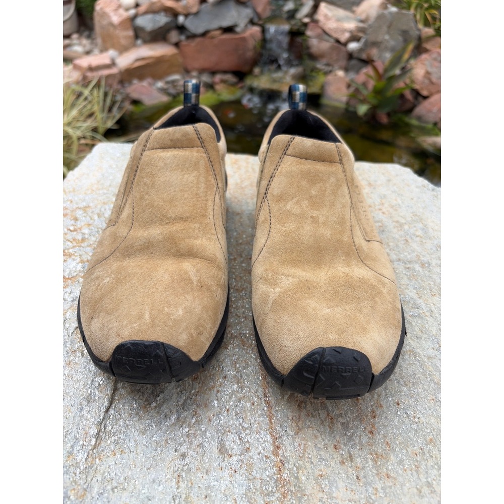 Merrell Jungle Moc Paydirt Womens 9 Tan Suede Slip On Hiking Shoes 63828 - Picture 2 of 8